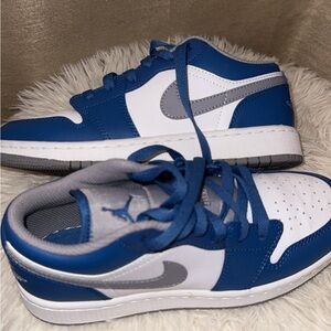 Kids Blue and White Sneakers